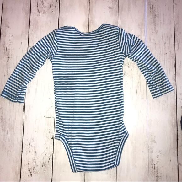 18 month Carter’s blue stripe onesie elephant pant lot - Picture 6 of 12